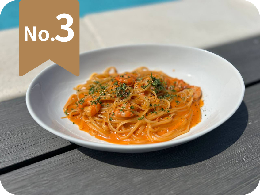 たっぷり海老のビスクパスタ